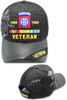 82nd Airborne Division Vietnam Veteran Cap - Waffle Mesh - Black