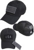 USA Flag Patch Cap Subdued - Soft Jersey Air Mesh - Black