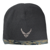 U.S. Air Force Wings Beanie Skull Cap - Reversible Grey/Camo