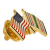 Gold Plated American Flag Desert Storm Flag Lapel Pin - 1-1/8" x 3/4"