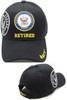 U.S. Navy Retired Cap Emblem Shadow - Black