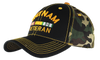 40340 - Vietnam Veteran Cap - Black/Woodland Camo