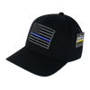 T108 - RapDom Police Thin Blue Line Operator Cap - Ripstop - Black