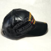 Vietnam Veteran Cap - Side Shadow - Faux Leather - Black