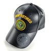 U.S. Army Retired Cap - Emblem Shadow Bill - Faux Leather - Black