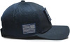 USA Flag Patch Cap - Soft Jersey Air Mesh - Navy Blue