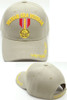 Vietnam Era Veteran Cap - National Defense Medal - Khaki