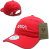 NASA Relaxed Cap With NASA "Worm" Insignia Logo - Red