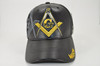 Freemason Cap Emblem Shadow - Faux Leather - Black