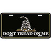 LP0675 - Don't Tread On Me License Plate - Black