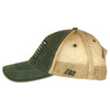 7.62 Design - Woodland Camo US Flag Cap - Cotton/Soft Mesh - Washed Olive Green