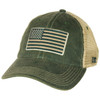 7.62 Design - Tactical US Flag Cap - Cotton/Soft Mesh - Washed Olive Green