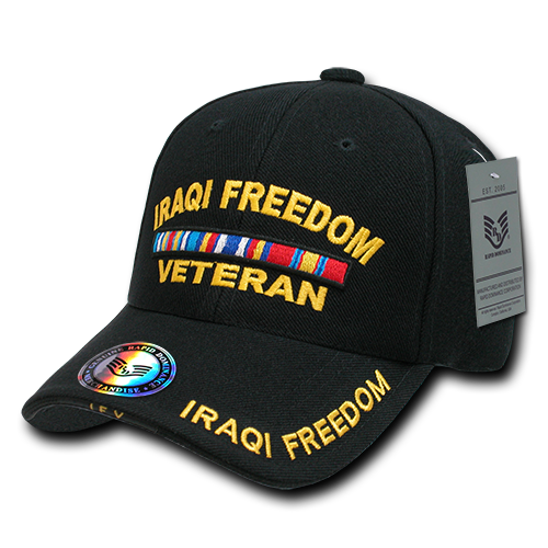RD - Military Cap - Iraqi Freedom Veteran - Black