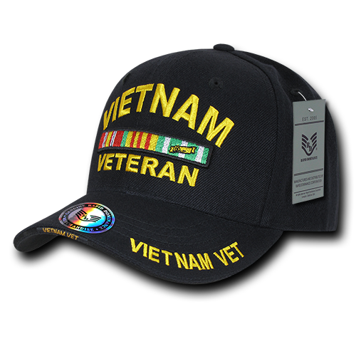 S001 Military Cap Vietnam Veteran Black