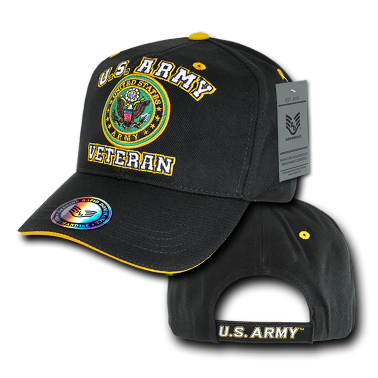 VET - Veteran Cap - U.S. Army - Black