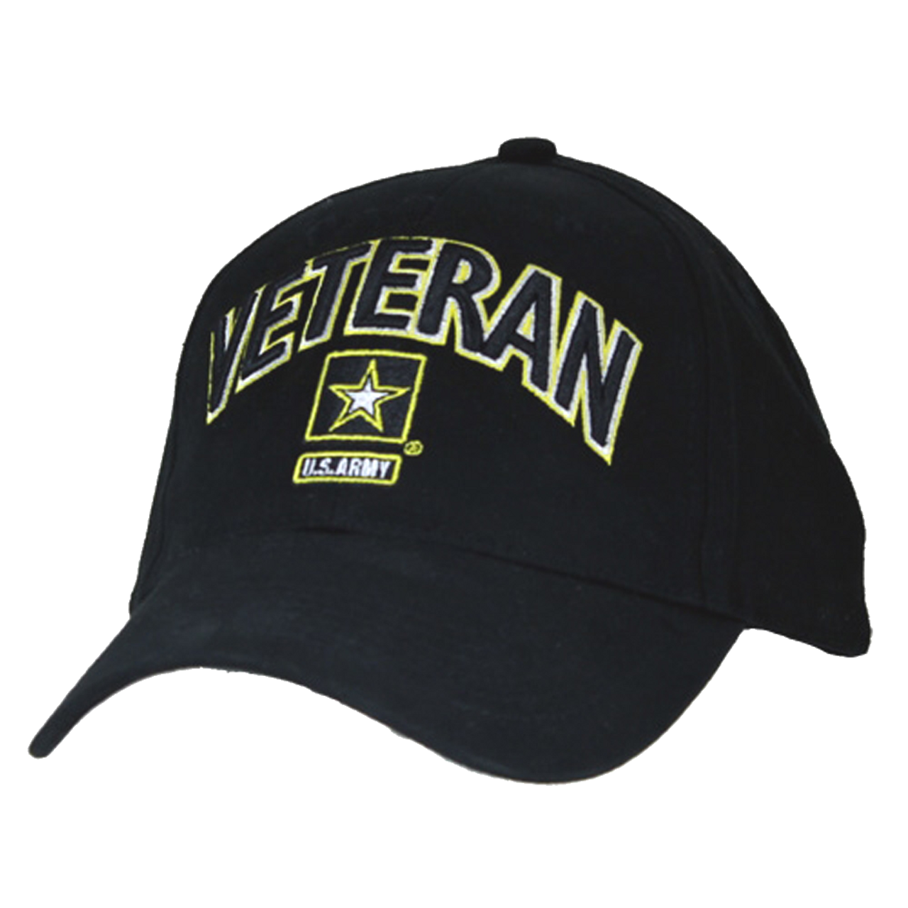 Eagle Crest 6483 - Army Veteran Cap - Star Logo - Cotton -Black