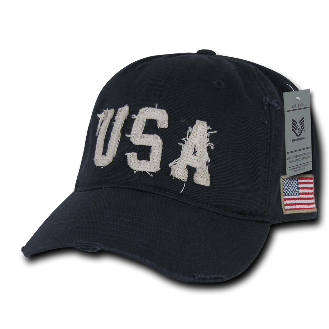 A01 - USA Cap - Vintage - Dark Blue - USMilitaryHats.com