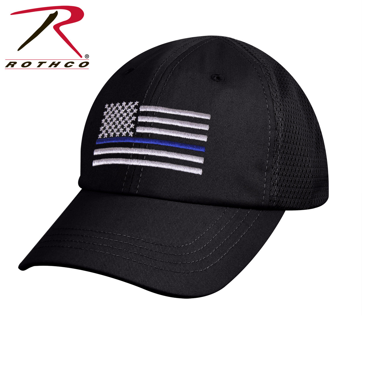 ◆MIN Rothco Tactical Mesh Back Cap With Thin Blue Line Flag (Item