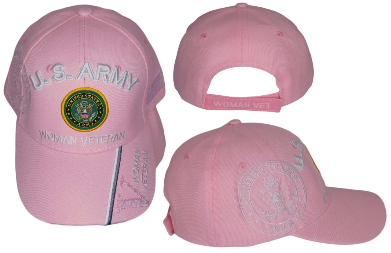 U.S. Army Cap - Woman Veteran - Pink - U.S. MILITARY HATS