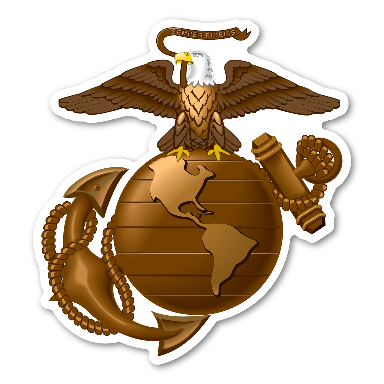 Made In USA USMC Eagle, Globe and Anchor Logo Magnet