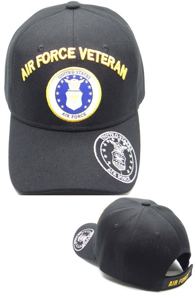 Air Force Veteran Cap Black