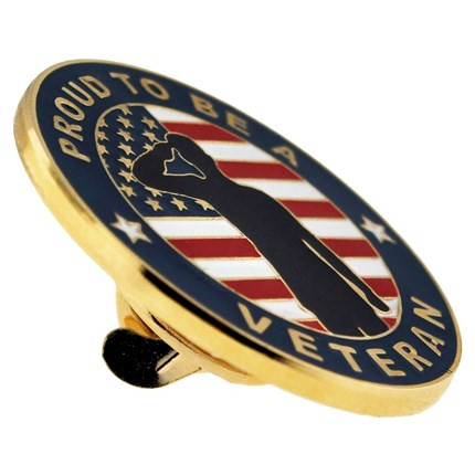 USMC Veteran Flag Lapel Pin, Militaria Theme
