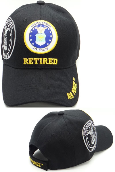 Baseball Caps Air Force Retired Caps Air Force Retired Cap Emblem