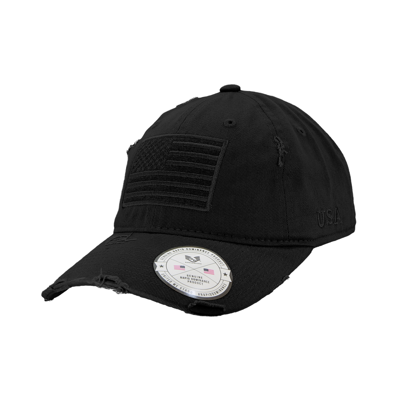A18 - Vintage USA Flag Cap - Distressed Cotton - Relaxed Fit
