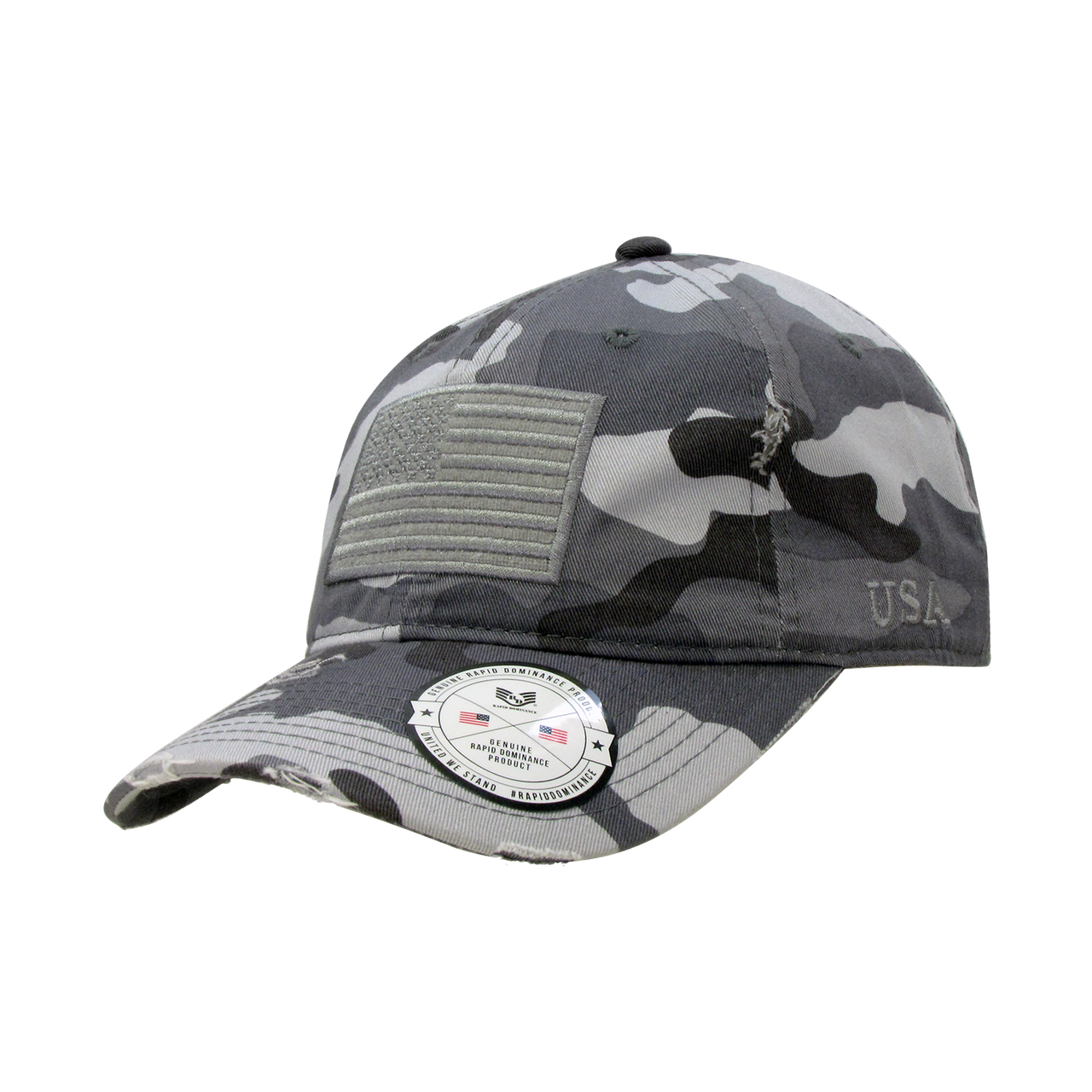 A18 - Vintage USA Flag Cap - Distressed Cotton - Relaxed Fit