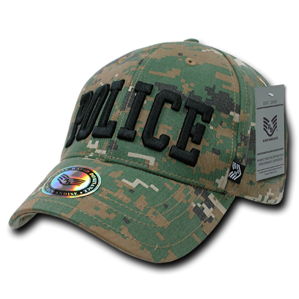 943 - Police Cap Digital Camo Woodland