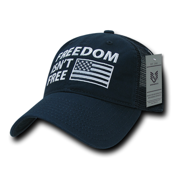 A05 - Freedom Isn't Free Cap Relaxed Trucker Blue