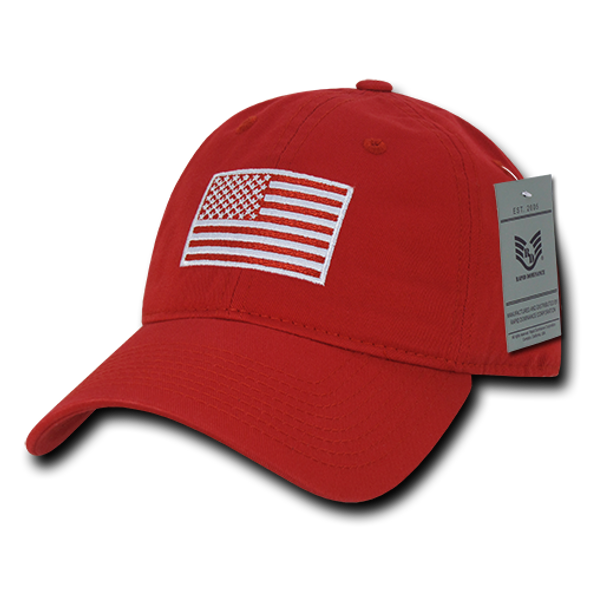 A03 - Patriotic Cap Tonal US Flag Red Relaxed