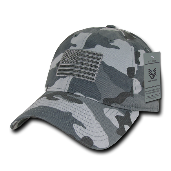 A03 - Tactical Operator Cap Tonal US Flag Urban Camouflage Relaxed