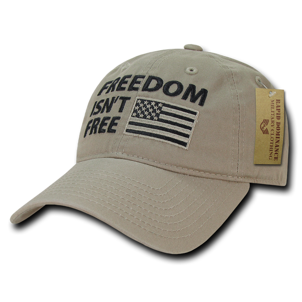 A03 - Patriotic Cap - Freedom Isn't Free - Relaxed - Khaki