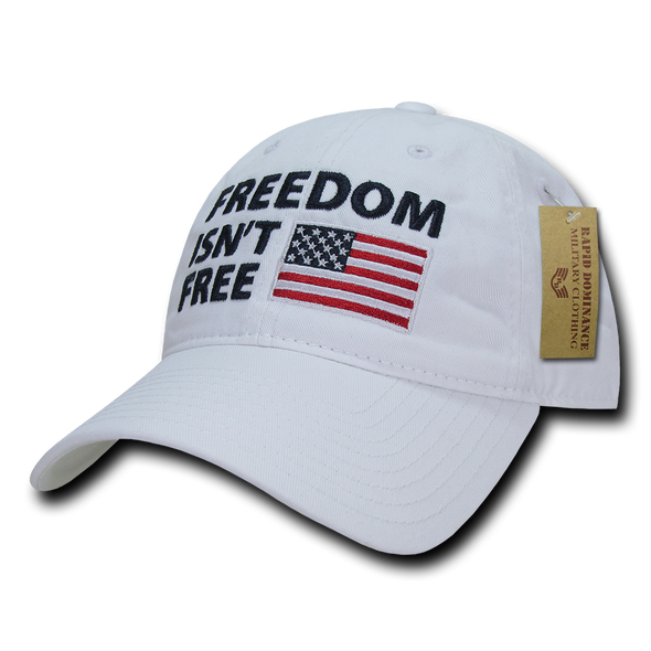 A03 - Patriotic Cap - Freedom Isn't Free - Relaxed - White