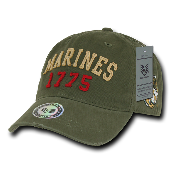 S80 - Vintage U.S. Marines 1775 Cap - Relaxed Cotton - Olive Drab