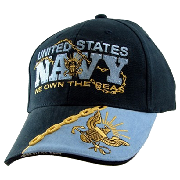 5667 - U.S. Navy Cap - We Own The Seas - Cotton - Navy/Light Blue