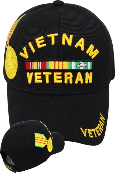 Vietnam Veteran Medal Cap - Black