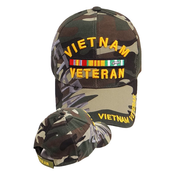 Vietnam Veteran Shadow Cap - Woodland Camouflage