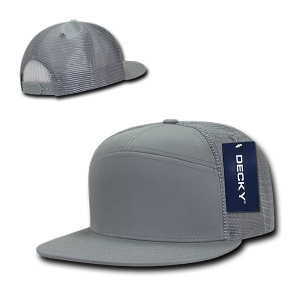 7-Panel Trucker Cap - Grey