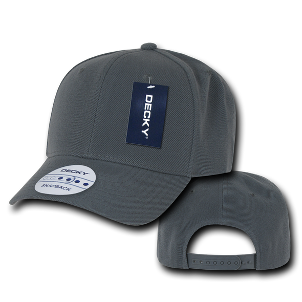 Acrylic Curved Bill Baseball Cap - Charcoal