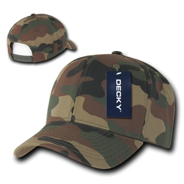 Camo Curved Bill Baseball Cap - Woodland Camouflage/Woodland Camouflage/Woodland Camouflage