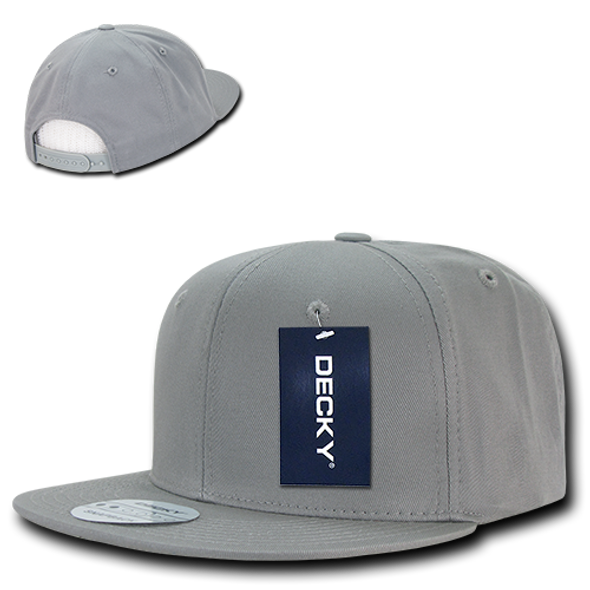 Cotton Snapback Cap - Light Grey