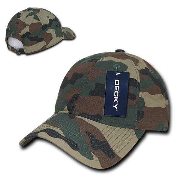 Low Crown Relaxed Ripstop Cap - Woodland Camouflage