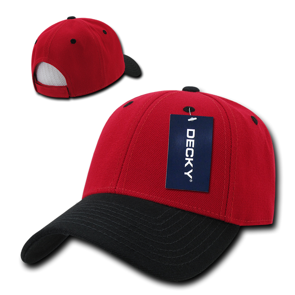 Low Structured Baseball Cap - Red/Black