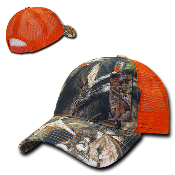 Relaxed HYBRiCAM Trucker Cap - Grey Bark/Orange