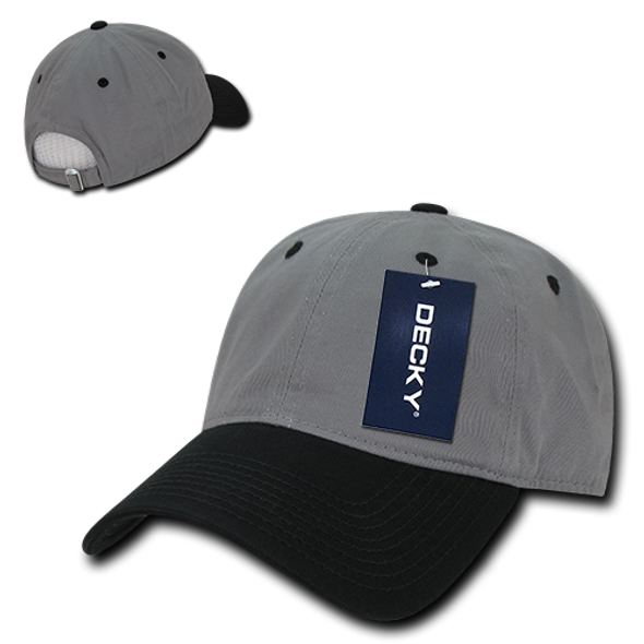 Relaxed Washed Cotton Cap - Grey/Black