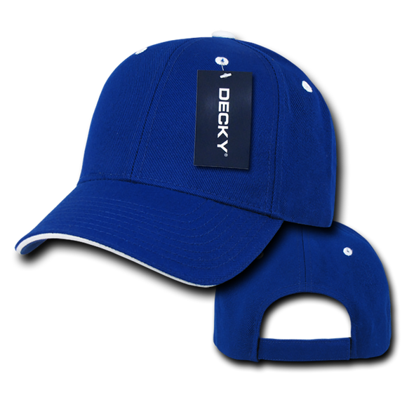 Sandwich Visor Baseball Cap - Royal Blue/White