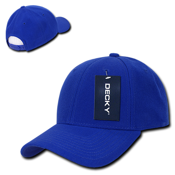 Structured Low Crown Acrylic Cap - Royal Blue
