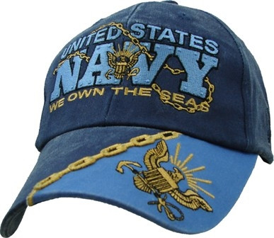 5917 - U.S. Navy Cap - We Own The Seas - Washed Navy